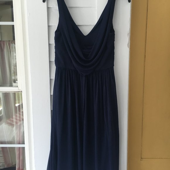 David's Bridal Marine Bridesmaid Dress - Picture 3 of 5